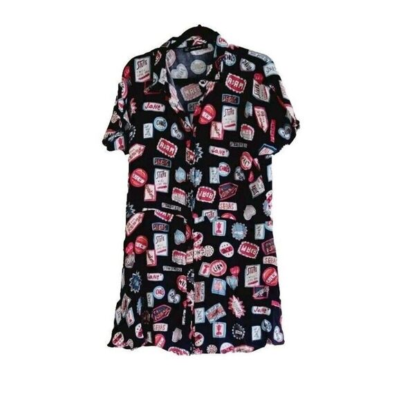 Zara Black and Red Graphic Mini Dress - Picture 5 of 5